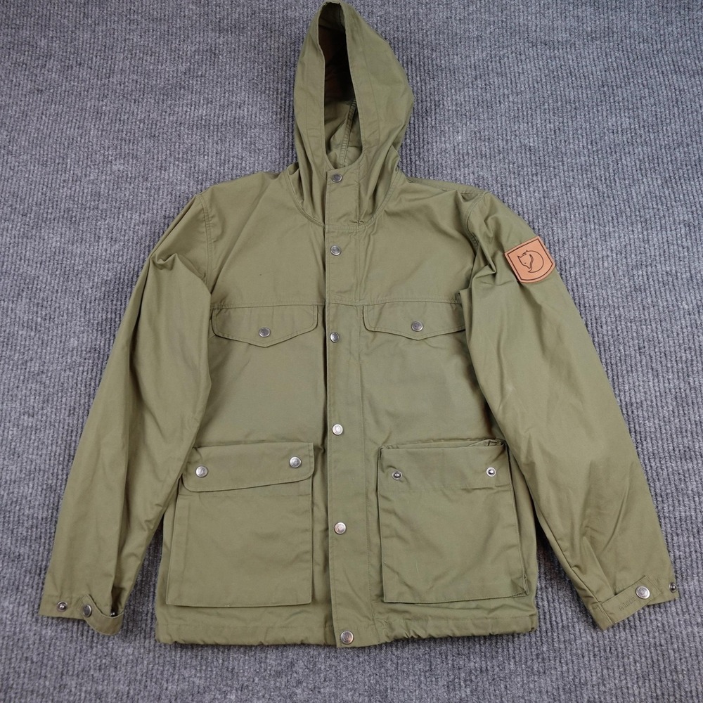 Fjallraven Greenland Jacket Womens XS Green G-1000 Hooded Canvas Parka Outdoor